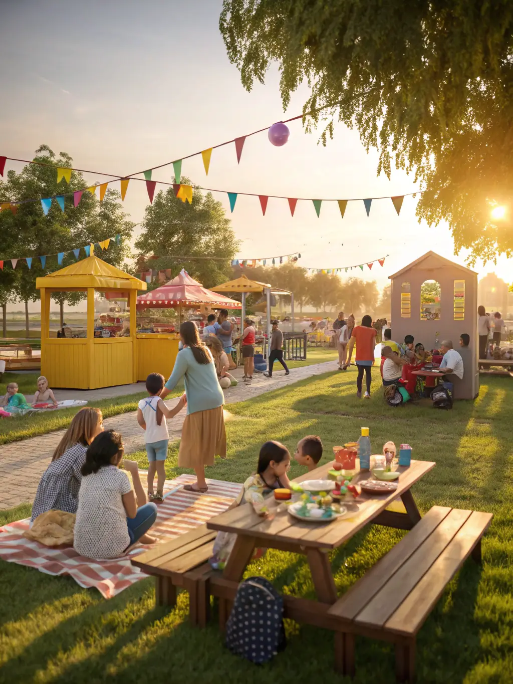 A photograph of a group of people participating in a recreational activity organized by SHOW COOL LA TEAM, such as a sports tournament or a community picnic.